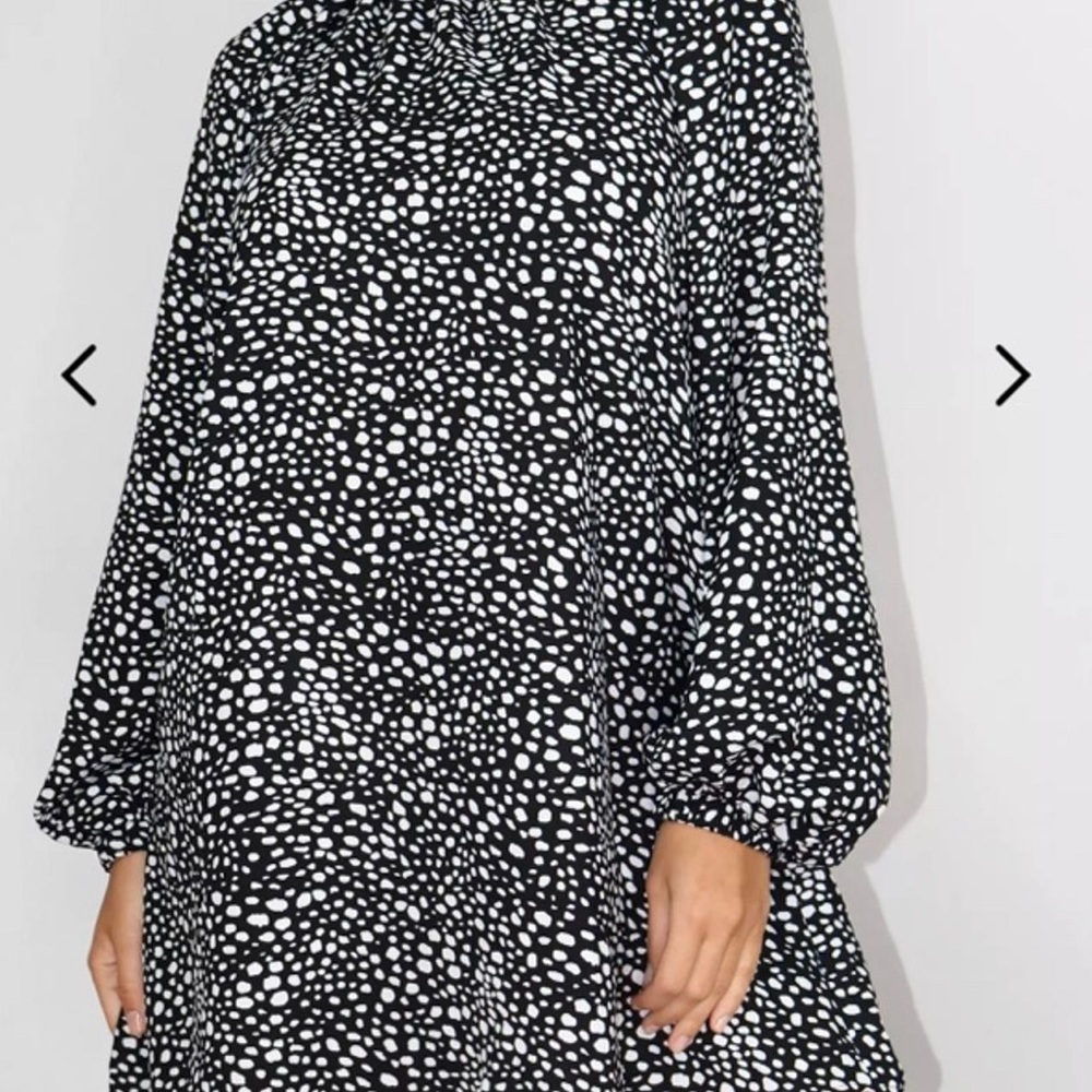 Missguided High-Neck Dalmation Dress